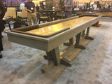 California House Petaluma Shuffleboard Table driftwood finish detail 2