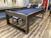 plank and hide lana pool table showroom