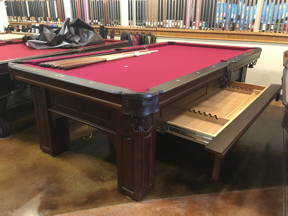 olhausen Remington pool table cherry drawer