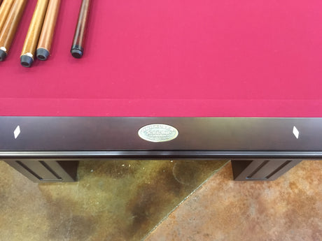 olhausen Remington pool table cherry name plate