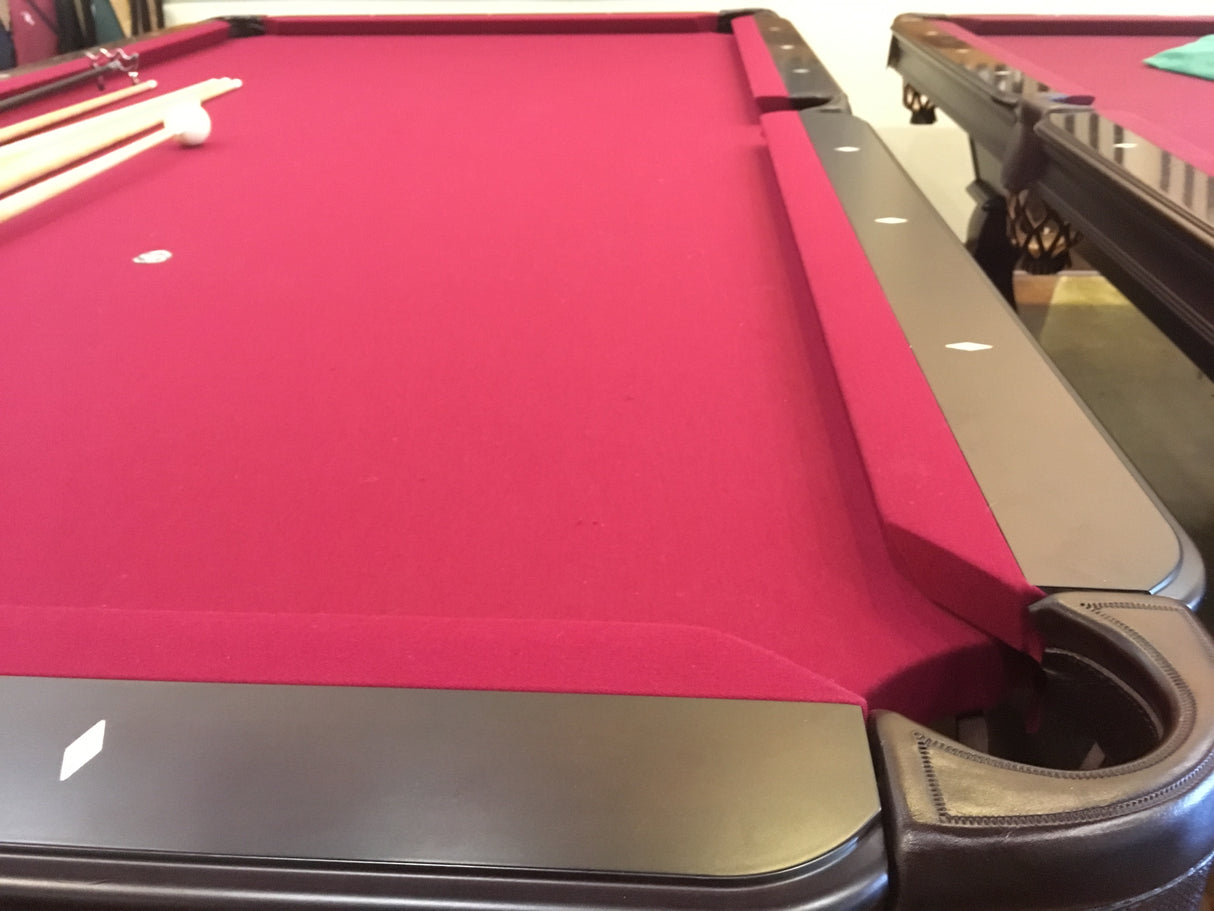 olhausen Remington pool table cherry detail