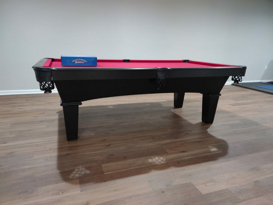 olhausen annabelle satin ebony with drawer home pool table