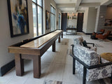 olhausen west end shuffleboard table 22' matte pecan finish