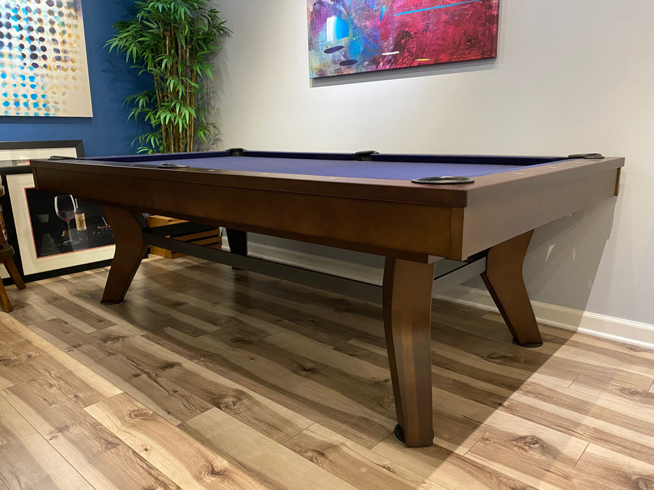 olhausen laguna pool table matte pecan showroom