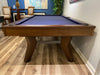 olhausen laguna pool table matte pecan showroom end