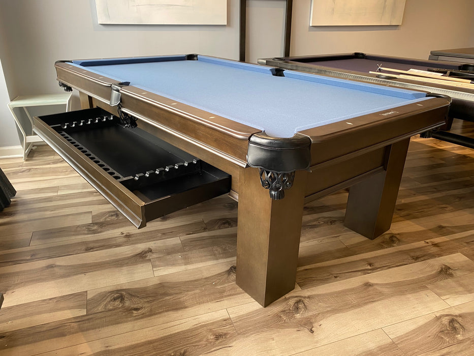 plank and hide elias pool table drawer open