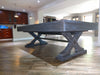 olhausen tustin pool table weathered oak base detail