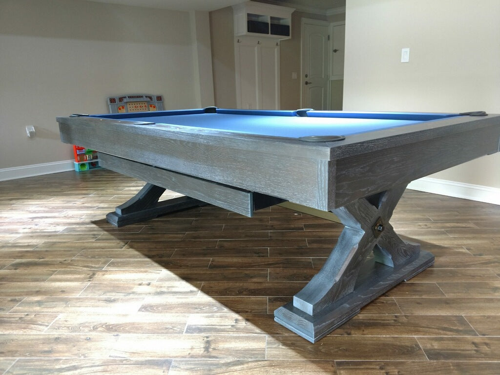 olhausen tustin pool table weathered oak drawer
