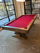 beaumont pool table silvered oak finish corner