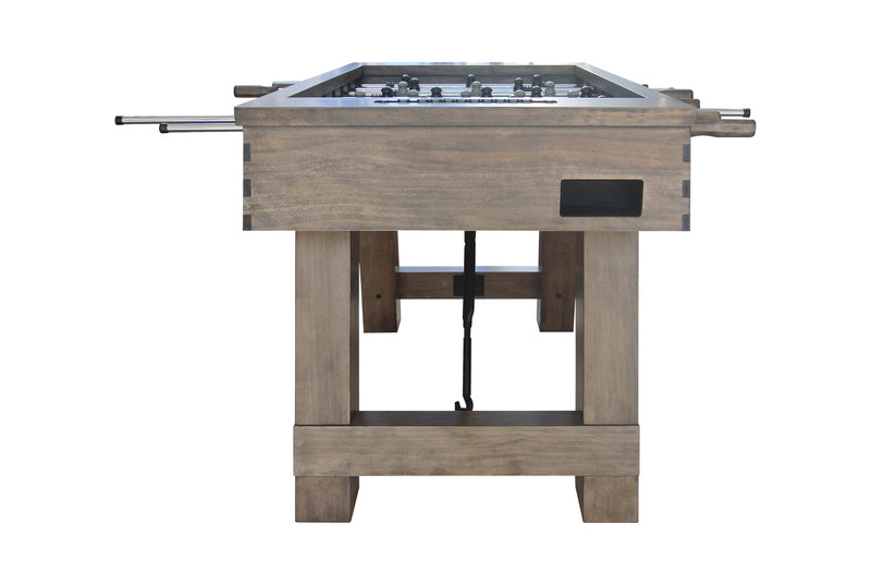 Isaac foosball table silvered ash stock end