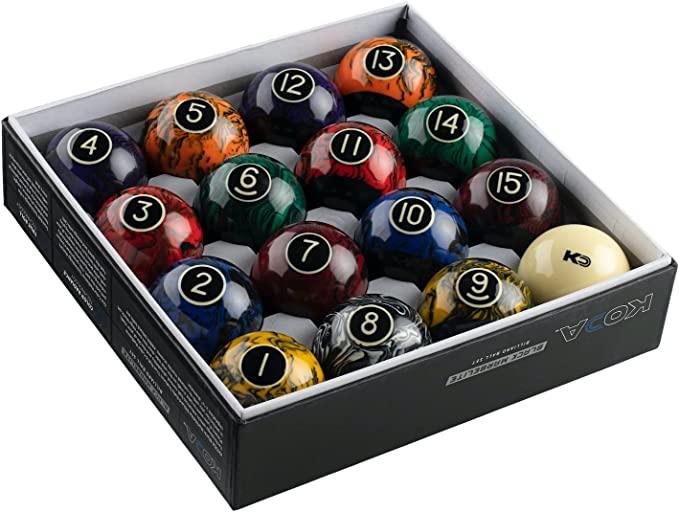 KODA Swirl Marbleized Billiard Balls