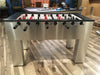 Modern Foosball Table Brushed Aluminum side