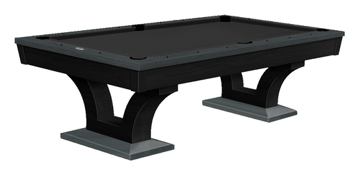 Alexandria Pool Table Black Lacquer Smoke Grey two tone finish