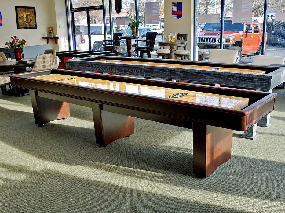 olhausen york shuffleboard table 12' in espresso