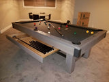 Olhausen youngstown pool table matte fossil grey on oak finish