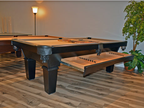 Olhausen Annabella Pool Table ebony finish drawer