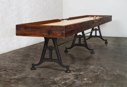 Restoration Style Iron and Wood Shuffleboard Table 12'