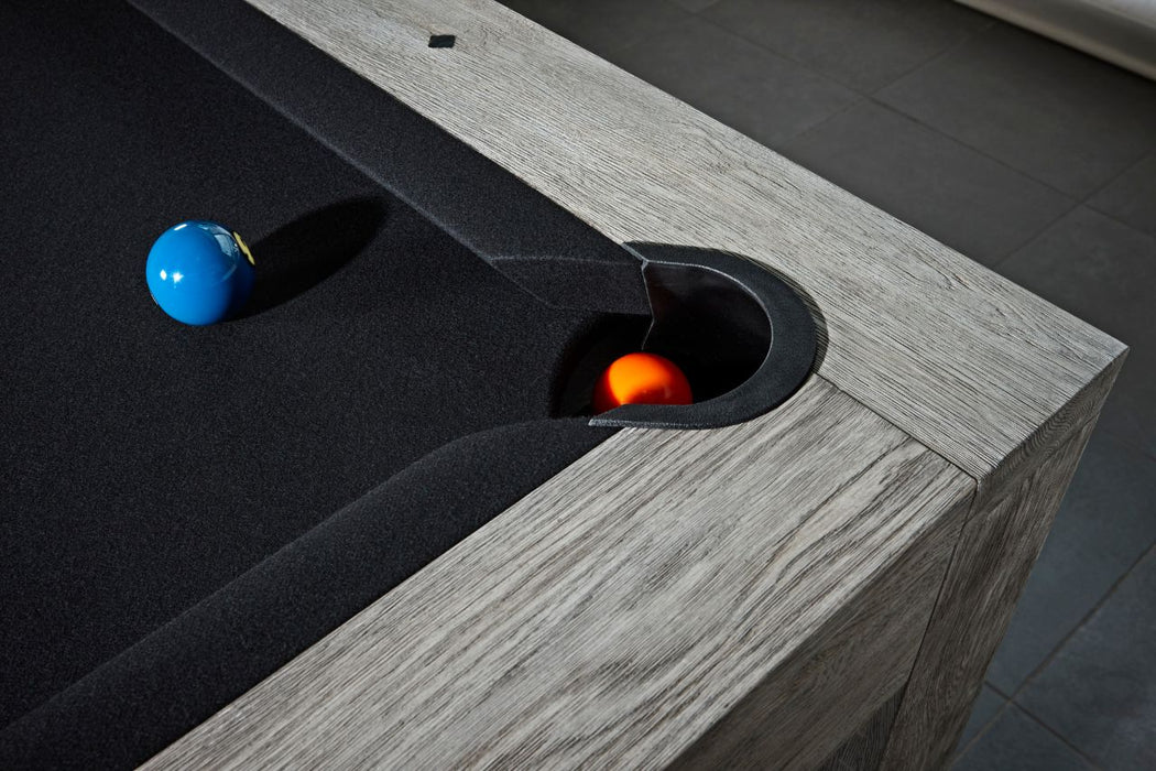 Brunswick Sanibel pool table rustic grey pocket