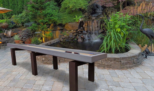 Outdoor Shuffleboard Table end