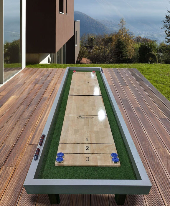 Outdoor Shuffleboard Table end