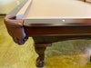 Olhausen Gabriel II pool table traditional mahogany corner detail