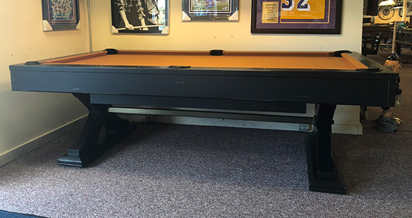 olhausen tustin pool table matte black lacquer with drawer