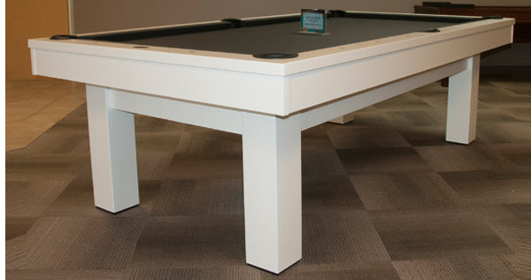 Olhausen West End Pool Table Matte White Lacquer Finish