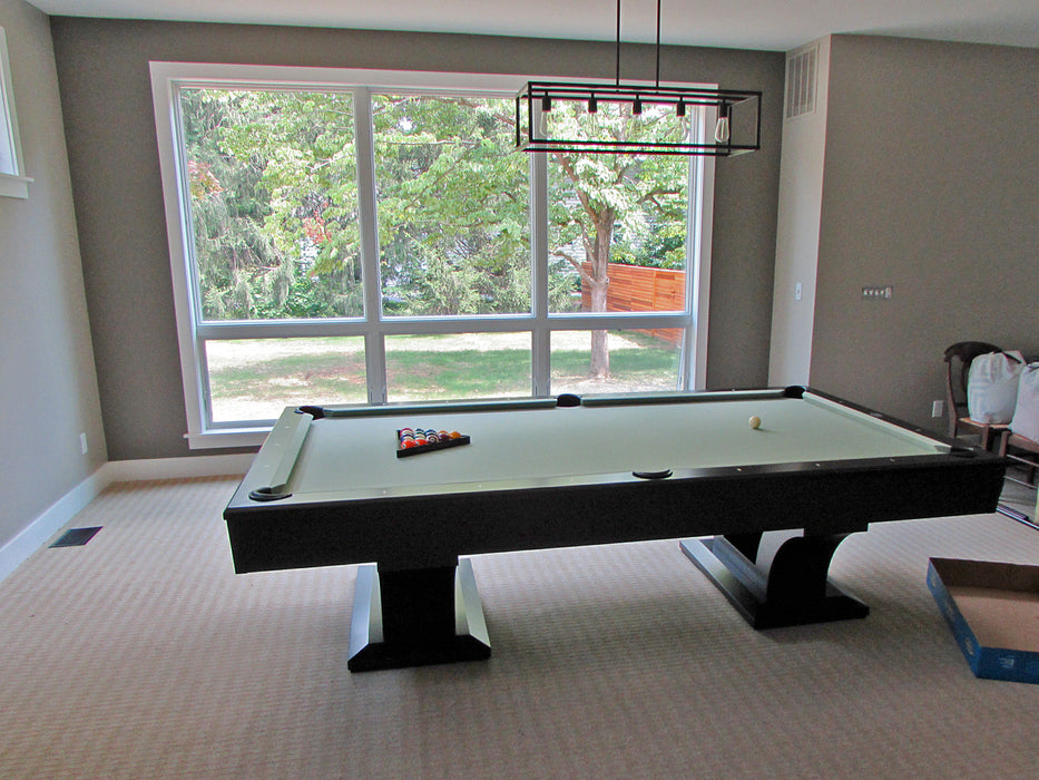 alexandria pool table satin black lacquer on maple