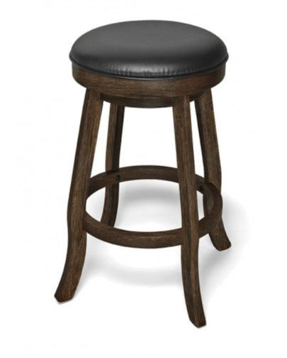 brunswick traditional backless pub stool Rustic dark brown
