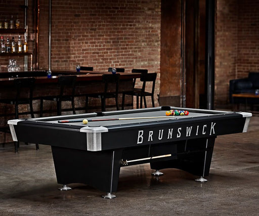 brunswick black wolf pro pool table room stock