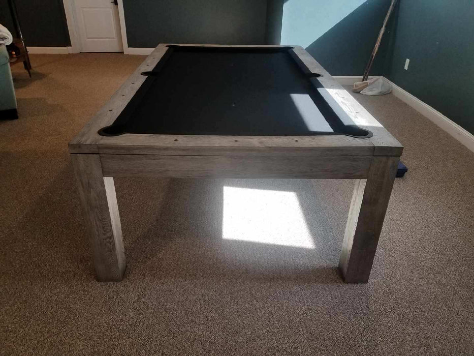 Brunswick Sanibel pool table rustic grey room