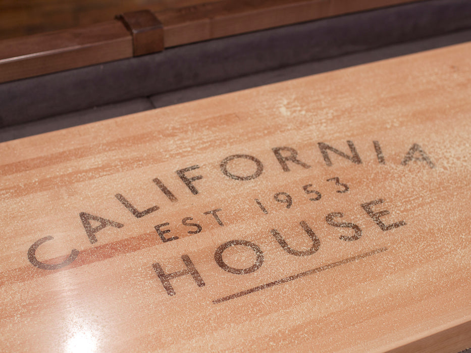 California House City Shuffleboard Table playfield