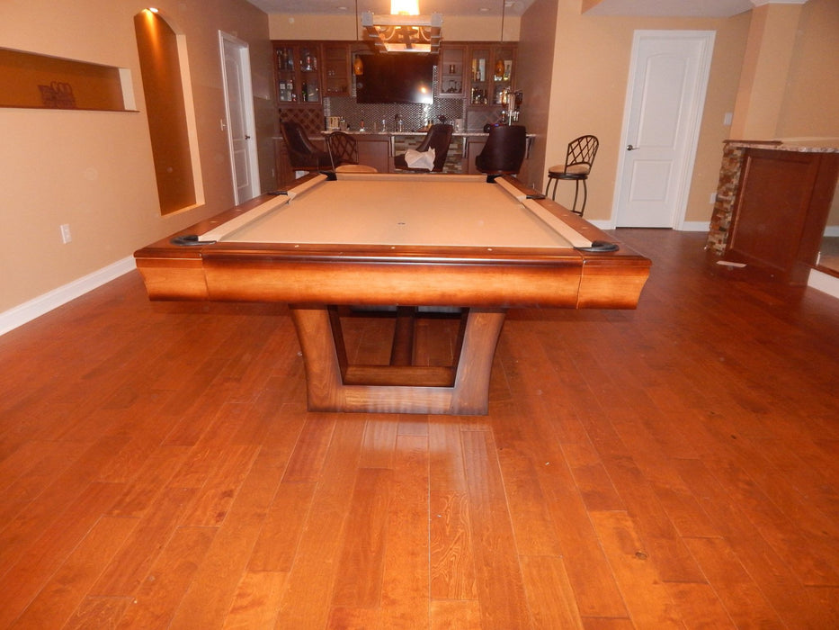 california house city pool table hi low finish end