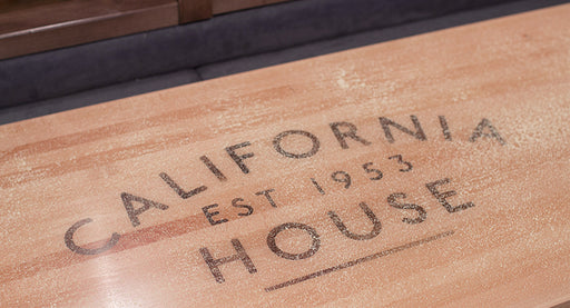 california house district shuffleboard table logo