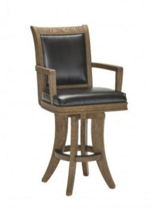 Brunswick Centennial high back bar stool rustic dark brown