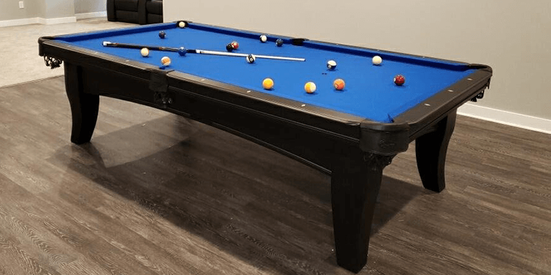 olhausen chicago pool table matte black lacquer finish
