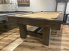 plank and hide montana pool table charcoal finish showroom detail