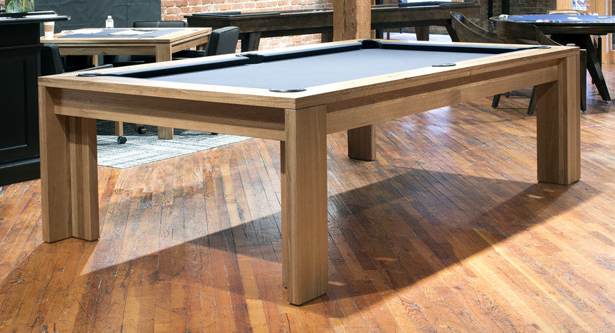 California House District Pool Table Rustic White Oak room