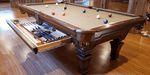 hampton pool table heritage mahogany finish with drawer