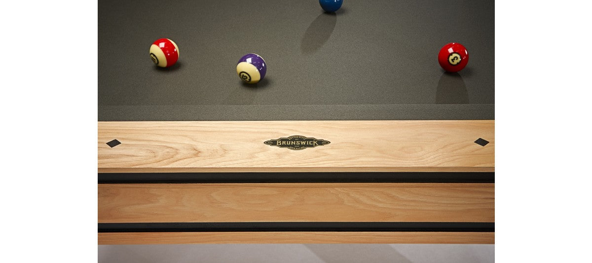 brunswick hickory pool table stock rail