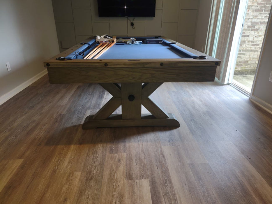 Otis pool table weathered grey finish option 2