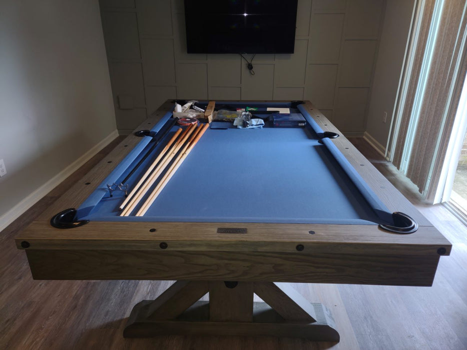 Otis pool table weathered grey finish option 3