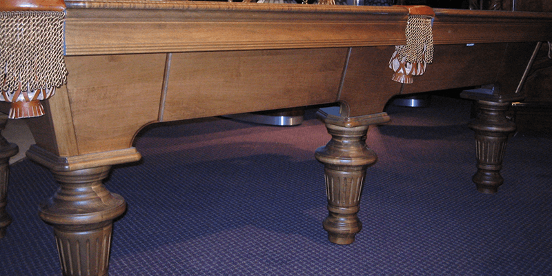 innsbruck pool table six leg brandywine stain detail