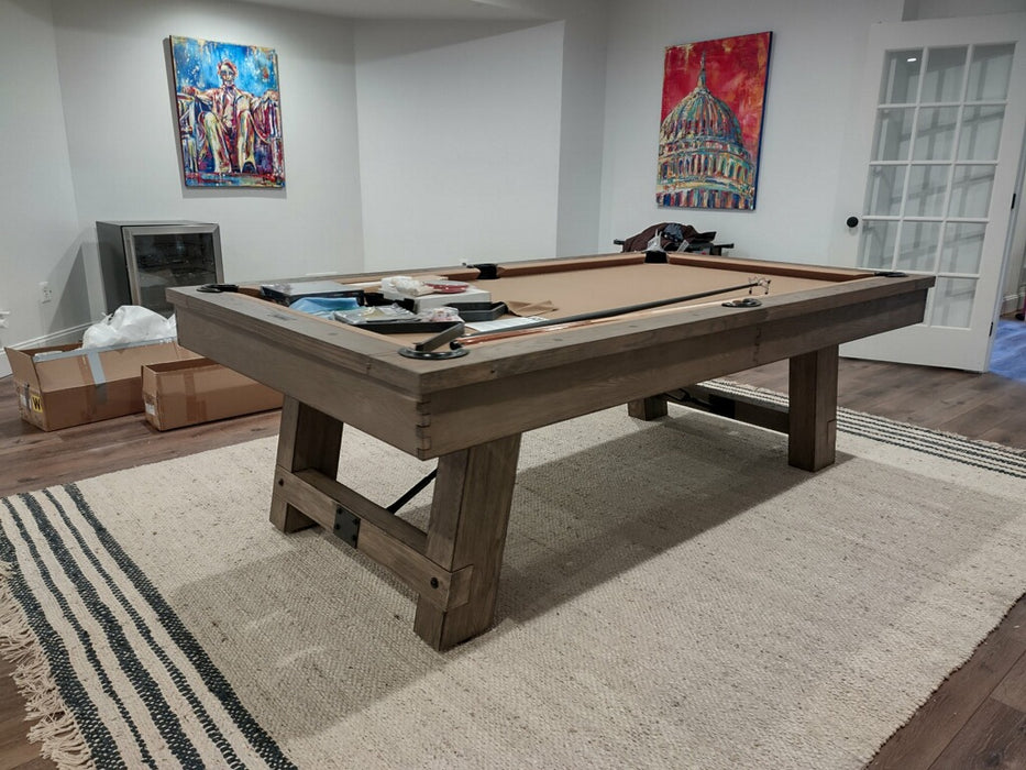 plank and hide isaac pool table in room