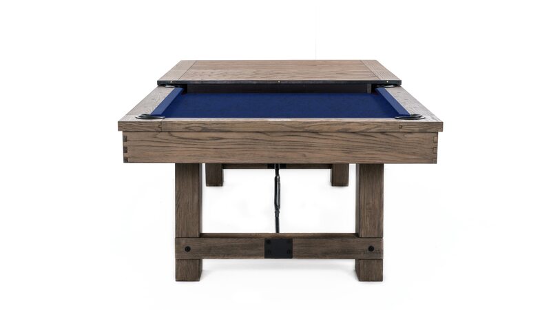 isaac pool table with dining top one end