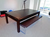 La Condo dining pool table with fusion bench