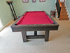 breckenridge pool table dark brown end leg detail