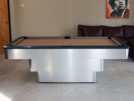 olhausen maxim pool table brushed aluminum side