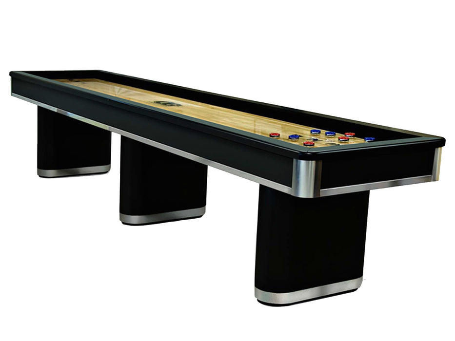 Olhausen Sahara Shuffleboard Table Black Lacquer Aluminum finish