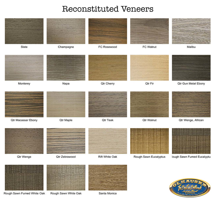 Olhausen encore pool table veneer options